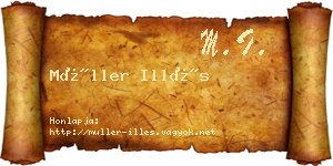 Müller Illés névjegykártya